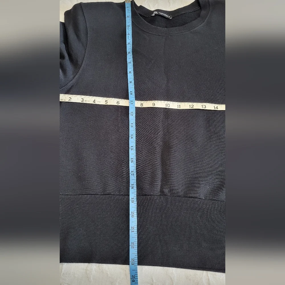 Zara Black Women's Shoulder Pad Sweatshirt - Picture 4 of 8